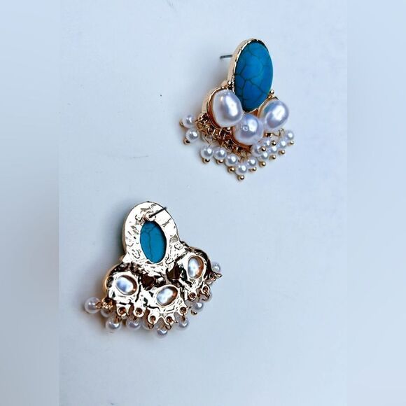 pearl drop earrings H35 - Picture 4 of 4